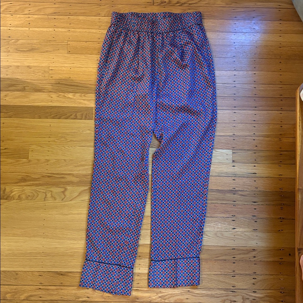 Patterned Red and Blue Pants